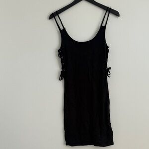 Garage Black Lace-Up Dress